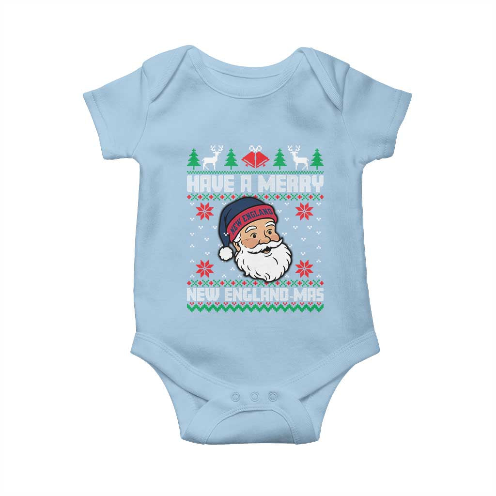 Have A Merry NE Mas Baby Onesie Funny Ugly Christmas Football Gift TS12 Light Blue Print Your Wear