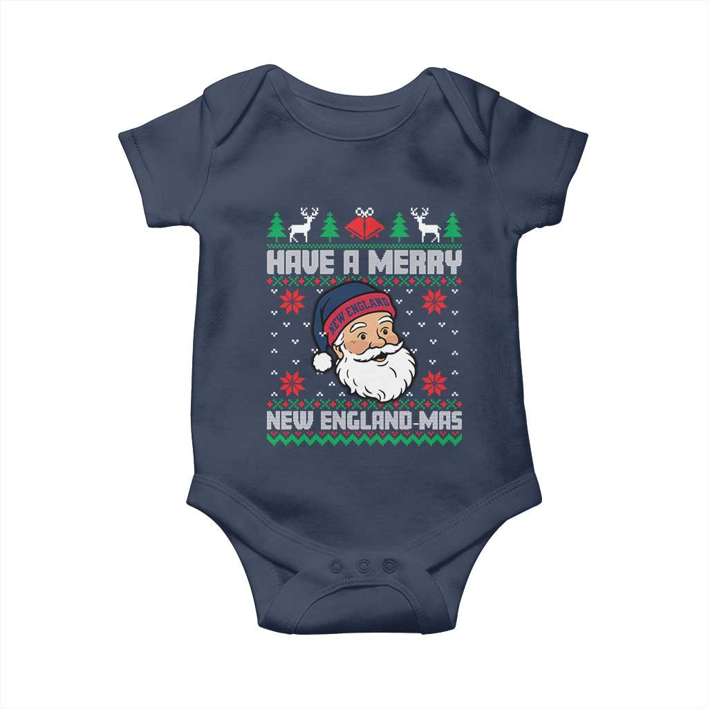 Have A Merry NE Mas Baby Onesie Funny Ugly Christmas Football Gift TS12 Navy Print Your Wear