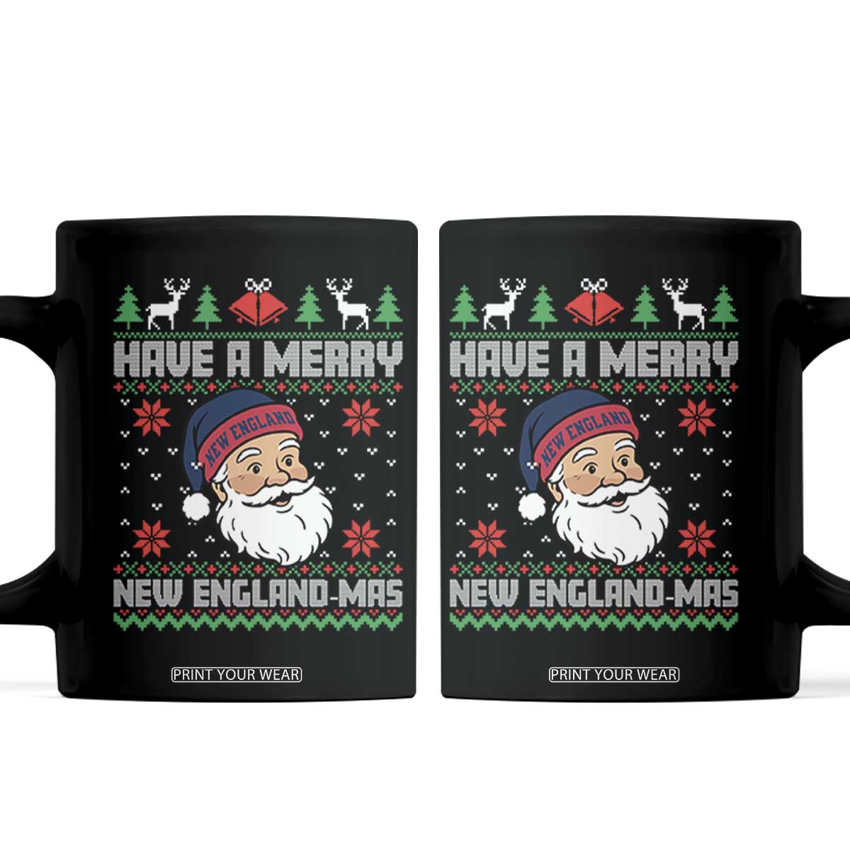 Have A Merry NE Mas Coffee Mug Funny Ugly Christmas Football Gift TS12 Black Print Your Wear