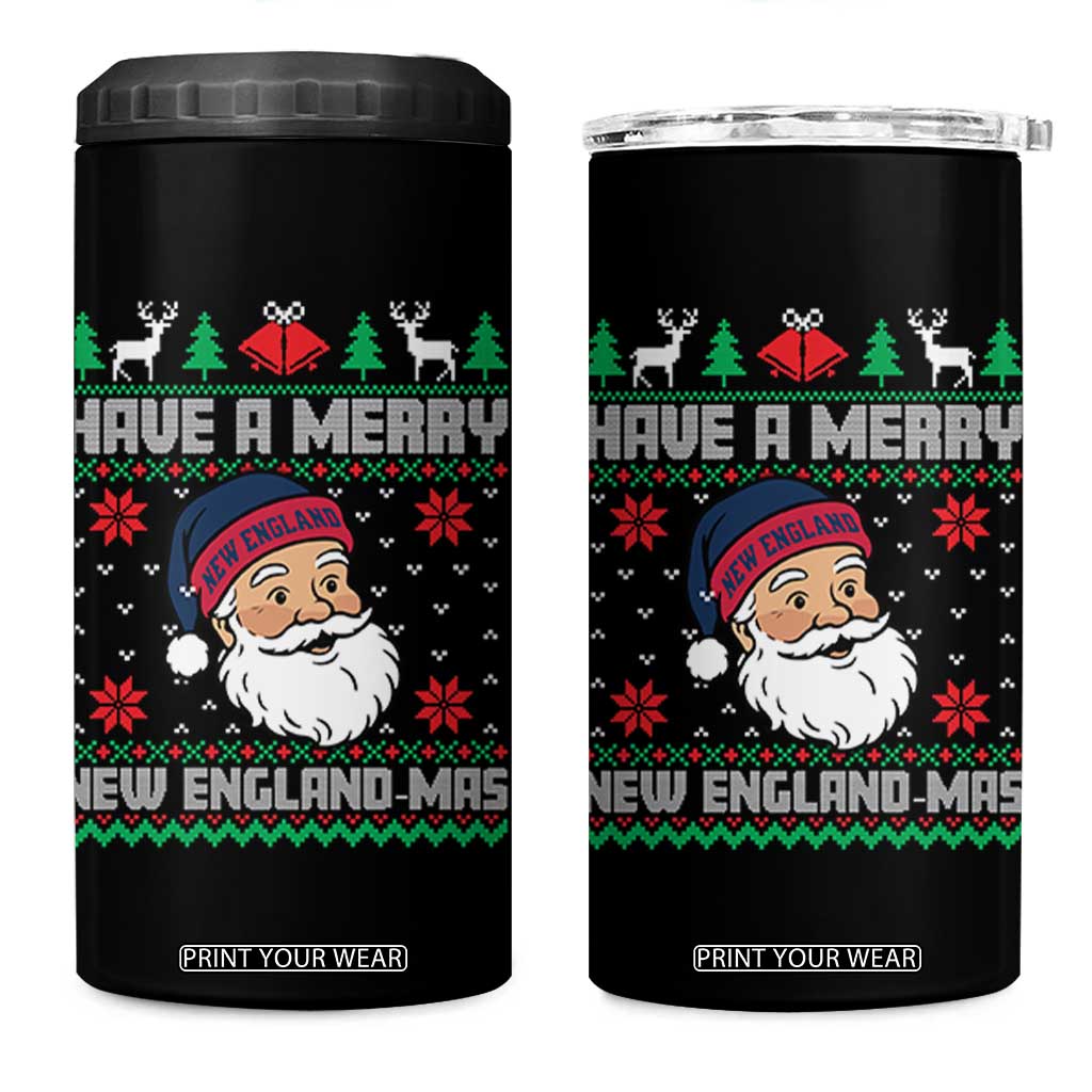 Have A Merry NE Mas 4 in 1 Can Cooler Tumbler Funny Ugly Christmas Football Gift TS12 One Size: 16 oz Black Print Your Wear
