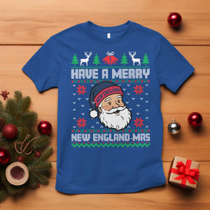 Have A Merry NE Mas T Shirt Funny Ugly Christmas Football Gift TS12 Royal Blue Print Your Wear