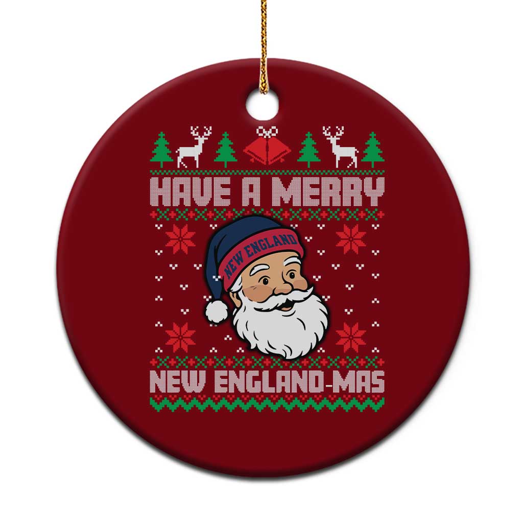 Have A Merry NE Mas Ceramic Ornament Funny Ugly Christmas Football Gift TS12 1pc Red Print Your Wear