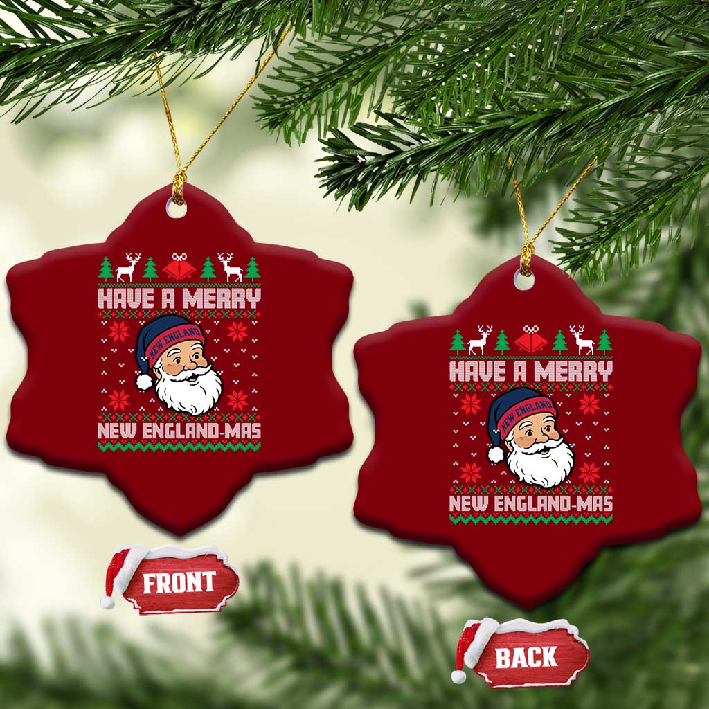 Have A Merry NE Mas Ceramic Ornament Funny Ugly Christmas Football Gift TS12 Print Your Wear
