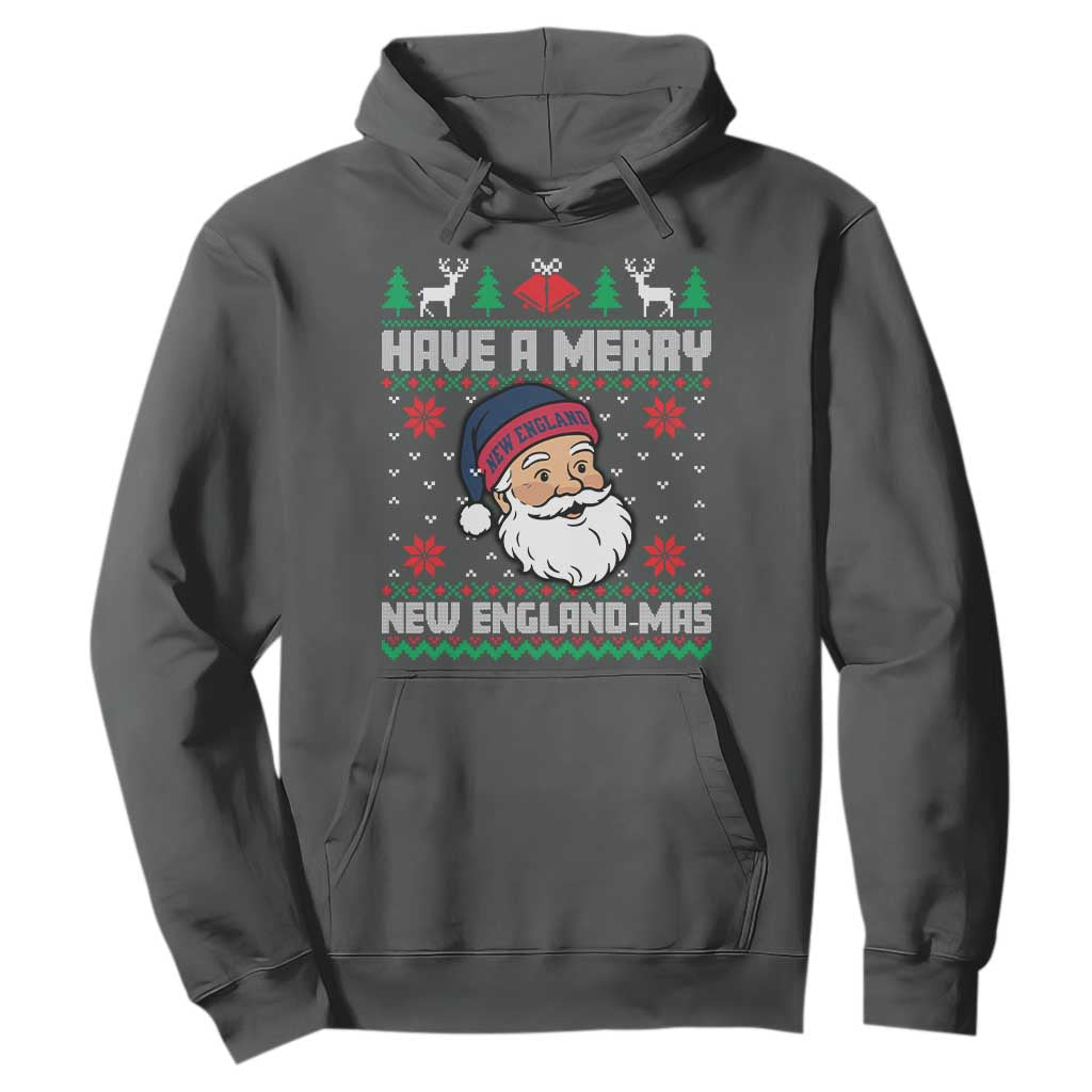Have A Merry NE Mas Hoodie Funny Ugly Christmas Football Gift TS12 Dark Heather Print Your Wear