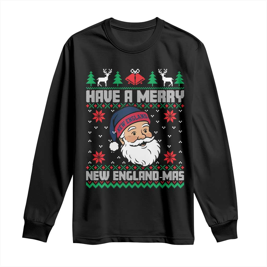Have A Merry NE Mas Long Sleeve Shirt Funny Ugly Christmas Football Gift TS12 Black Print Your Wear