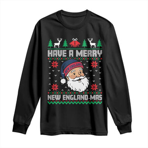 Have A Merry NE Mas Long Sleeve Shirt Funny Ugly Christmas Football Gift TS12 Black Print Your Wear