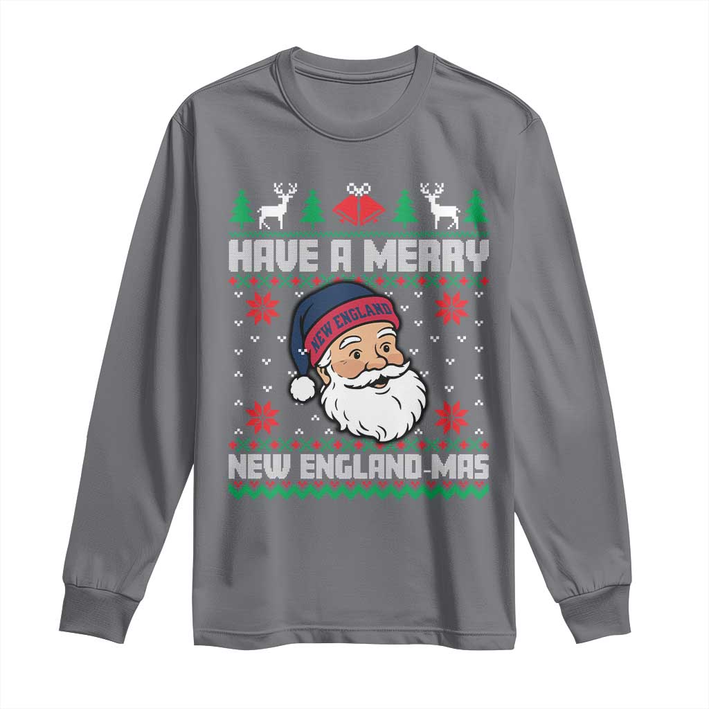 Have A Merry NE Mas Long Sleeve Shirt Funny Ugly Christmas Football Gift TS12 Charcoal Print Your Wear