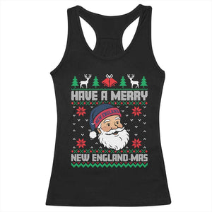 Have A Merry NE Mas Racerback Tank Top Funny Ugly Christmas Football Gift TS12 Black Print Your Wear