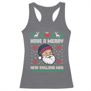 Have A Merry NE Mas Racerback Tank Top Funny Ugly Christmas Football Gift TS12 Charcoal Print Your Wear