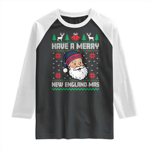 Have A Merry NE Mas Raglan Shirt Funny Ugly Christmas Football Gift TS12 Black White Print Your Wear