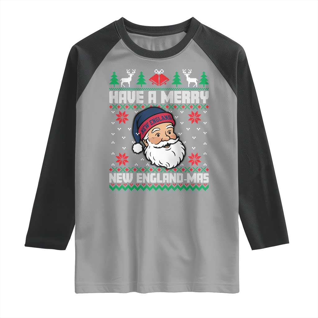 Have A Merry NE Mas Raglan Shirt Funny Ugly Christmas Football Gift TS12 Sport Gray Black Print Your Wear