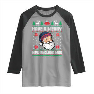 Have A Merry NE Mas Raglan Shirt Funny Ugly Christmas Football Gift TS12 Sport Gray Black Print Your Wear