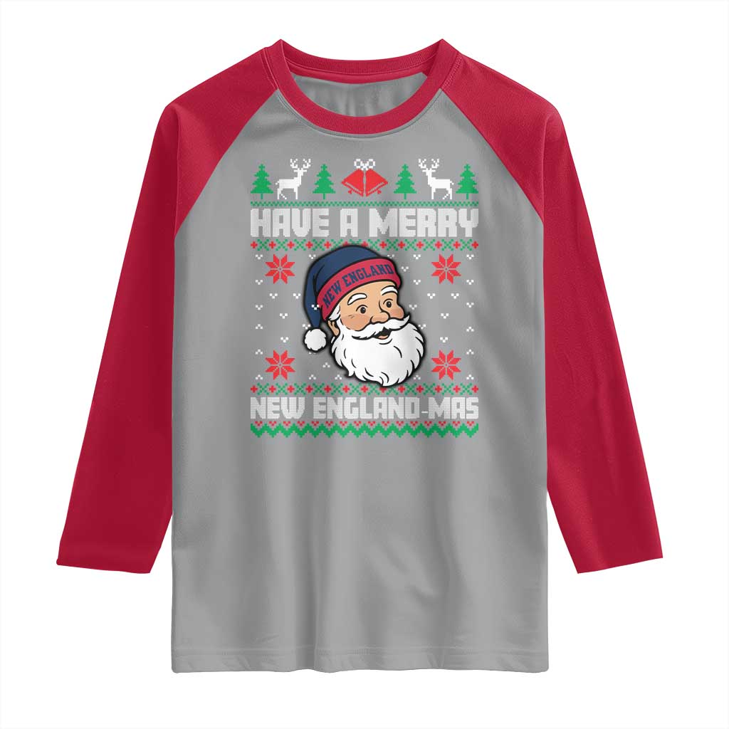 Have A Merry NE Mas Raglan Shirt Funny Ugly Christmas Football Gift TS12 Sport Gray Red Print Your Wear
