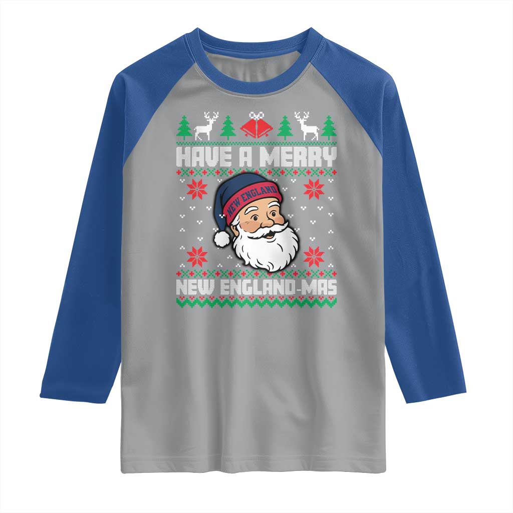 Have A Merry NE Mas Raglan Shirt Funny Ugly Christmas Football Gift TS12 Sport Gray Royal Print Your Wear