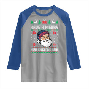 Have A Merry NE Mas Raglan Shirt Funny Ugly Christmas Football Gift TS12 Sport Gray Royal Print Your Wear
