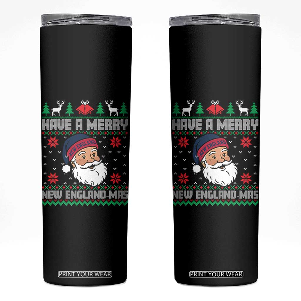 Have A Merry NE Mas Skinny Tumbler Funny Ugly Christmas Football Gift TS12 Black Print Your Wear
