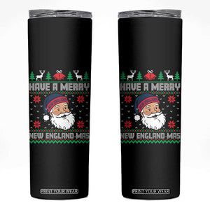 Have A Merry NE Mas Skinny Tumbler Funny Ugly Christmas Football Gift TS12 Black Print Your Wear