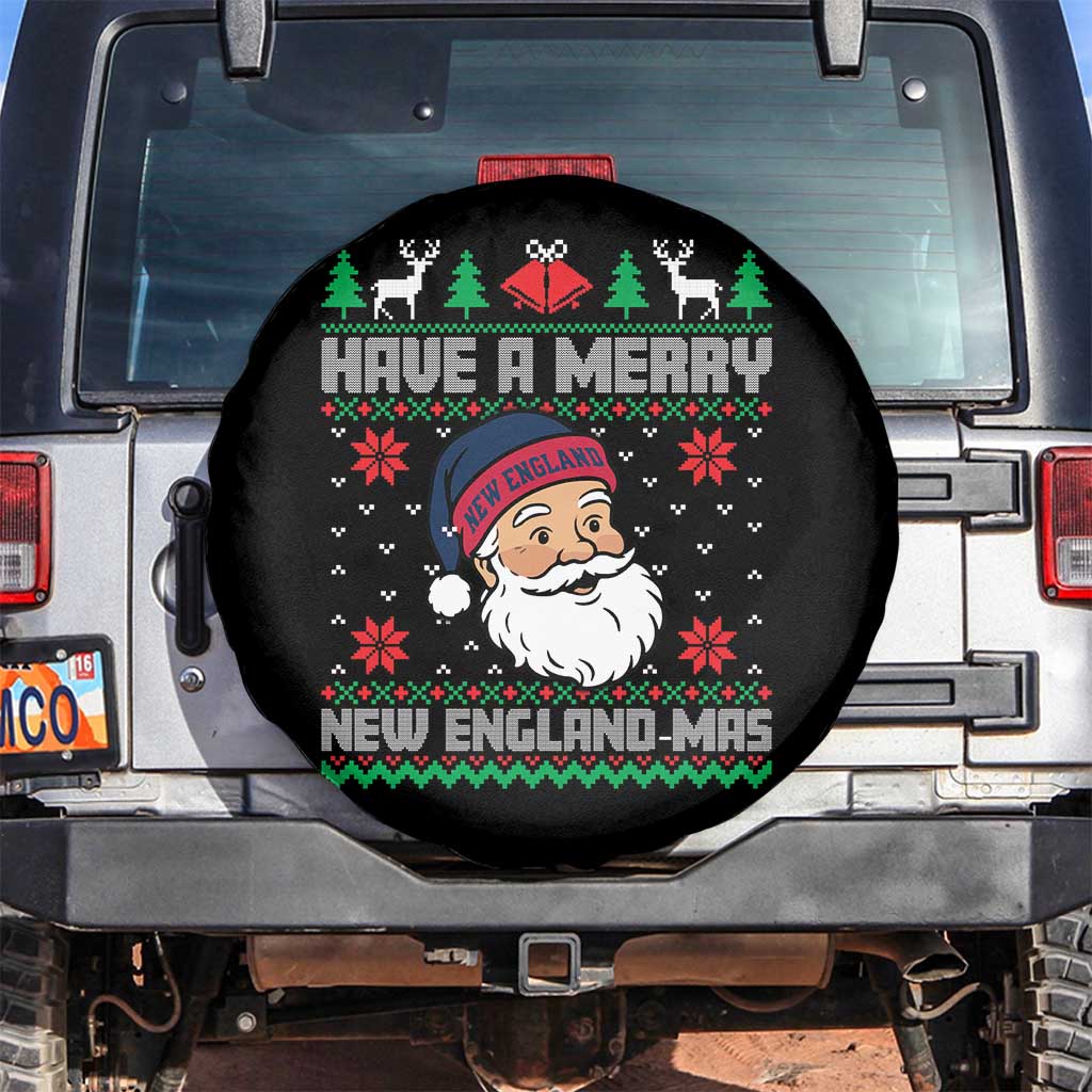 Have A Merry NE Mas Spare Tire Cover Funny Ugly Christmas Football Gift TS12 No hole Black Print Your Wear