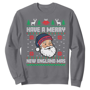 Have A Merry NE Mas Sweatshirt Funny Ugly Christmas Football Gift TS12 Charcoal Print Your Wear