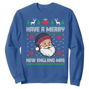 Have A Merry NE Mas Sweatshirt Funny Ugly Christmas Football Gift TS12 Royal Blue Print Your Wear