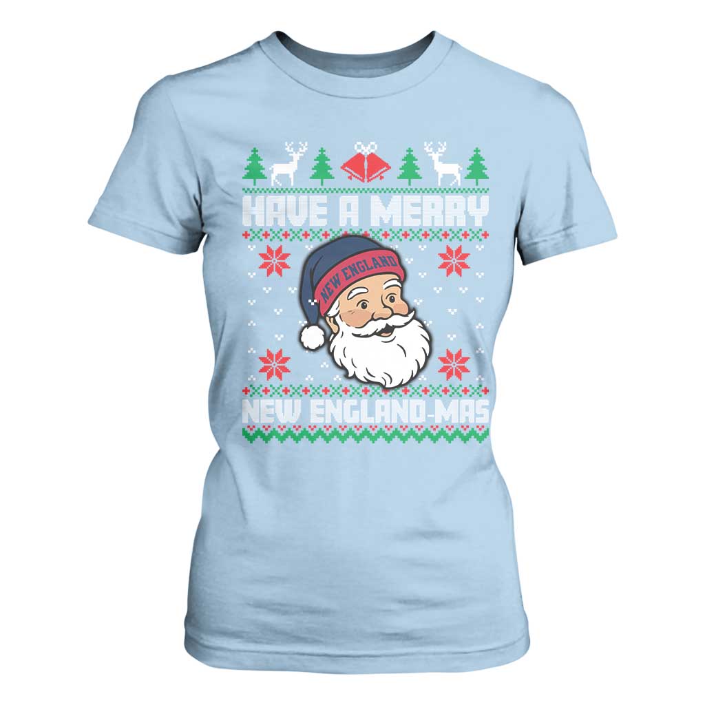 Have A Merry NE Mas T Shirt For Women Funny Ugly Christmas Football Gift TS12 Light Blue Print Your Wear