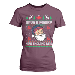 Have A Merry NE Mas T Shirt For Women Funny Ugly Christmas Football Gift TS12 Maroon Print Your Wear