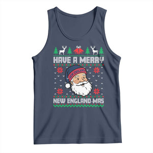 Have A Merry NE Mas Tank Top Funny Ugly Christmas Football Gift TS12 Navy Print Your Wear