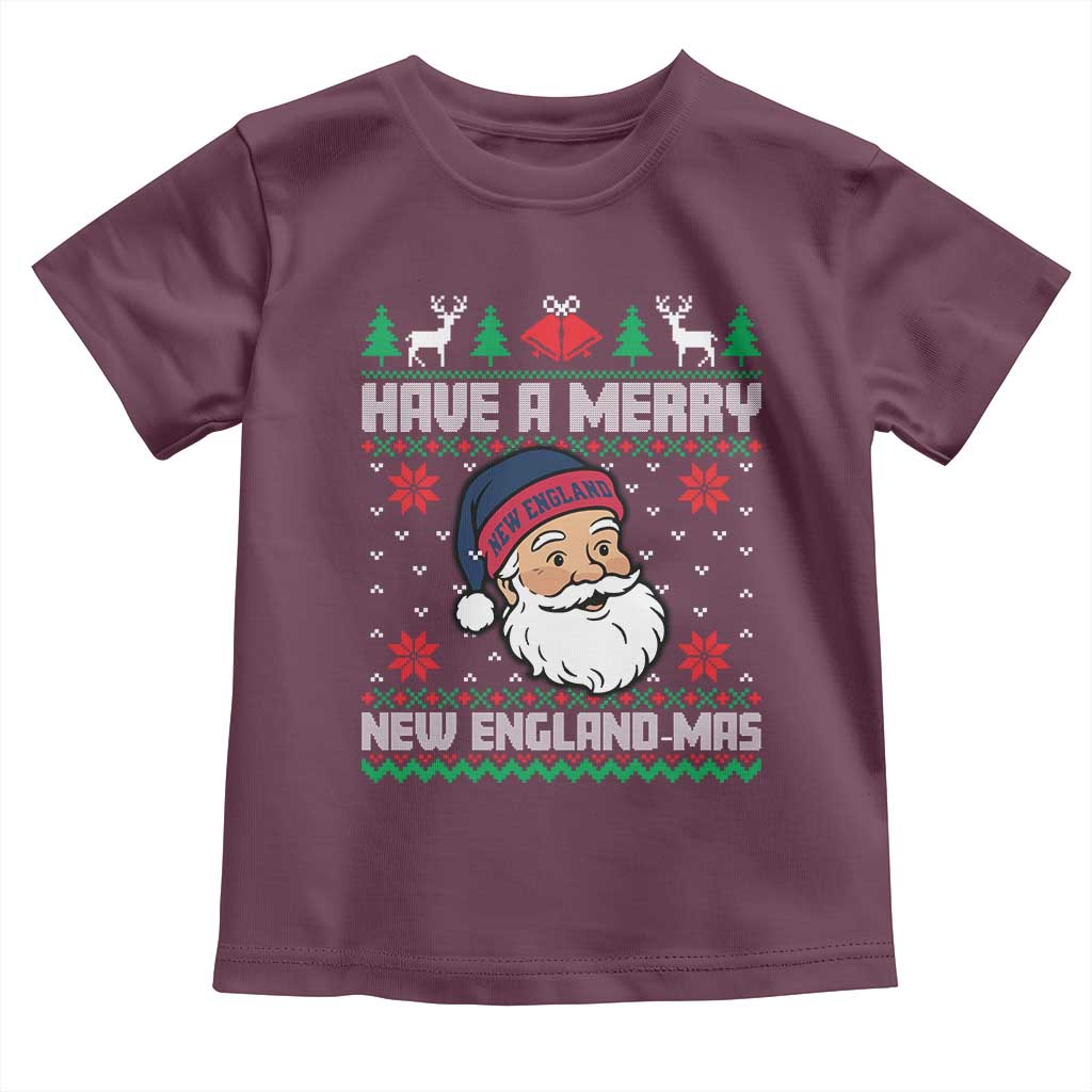 Have A Merry NE Mas Toddler T Shirt Funny Ugly Christmas Football Gift TS12 Maroon Print Your Wear