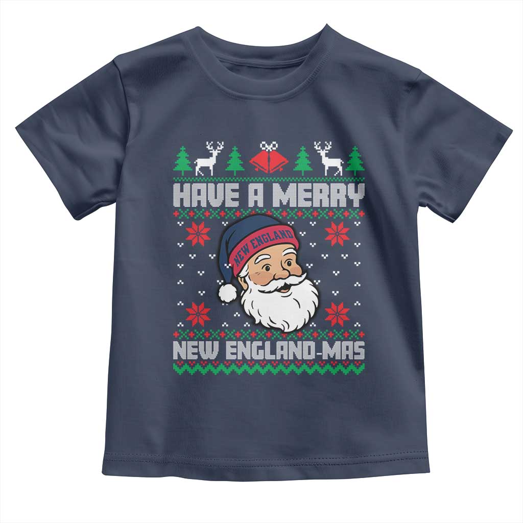 Have A Merry NE Mas Toddler T Shirt Funny Ugly Christmas Football Gift TS12 Navy Print Your Wear