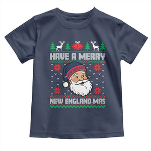 Have A Merry NE Mas Toddler T Shirt Funny Ugly Christmas Football Gift TS12 Navy Print Your Wear