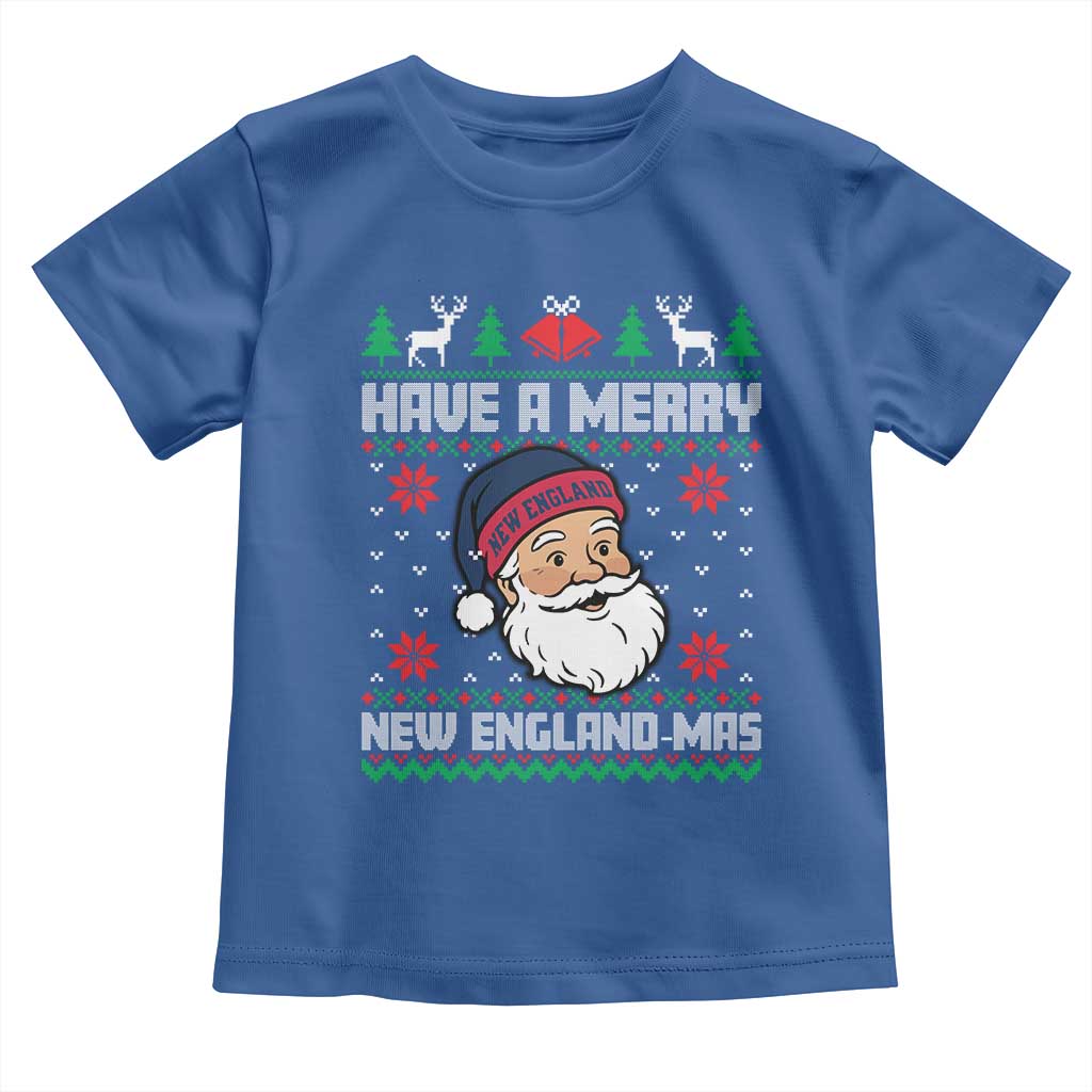 Have A Merry NE Mas Toddler T Shirt Funny Ugly Christmas Football Gift TS12 Royal Blue Print Your Wear