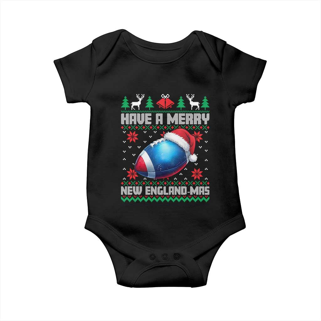 Have A Merry NE Mas Baby Onesie Funny Football Fan Ugly Christmas Gift TS12 Black Print Your Wear