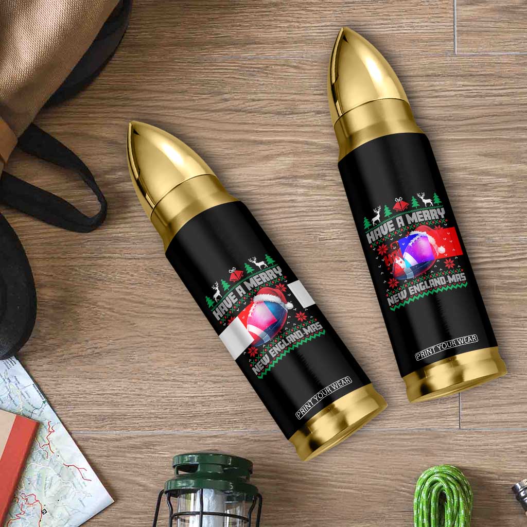 Have A Merry NE Mas Bullet Tumbler Funny Football Fan Ugly Christmas Gift TS12 Print Your Wear