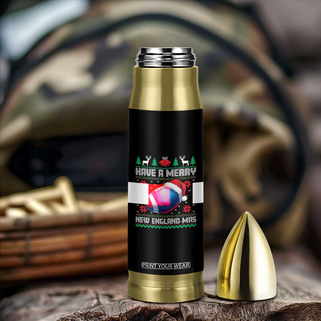 Have A Merry NE Mas Bullet Tumbler Funny Football Fan Ugly Christmas Gift TS12 Print Your Wear