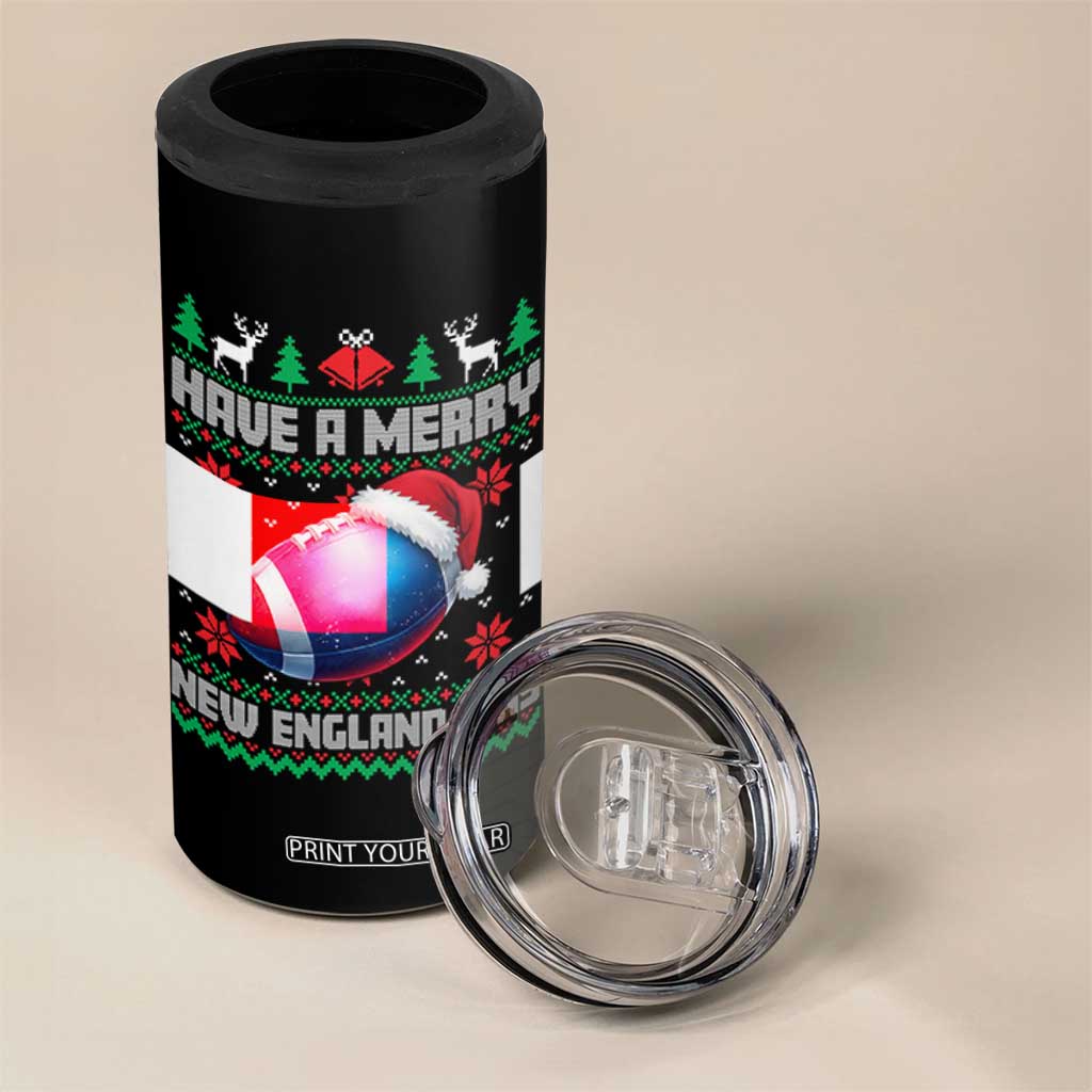 Have A Merry NE Mas 4 in 1 Can Cooler Tumbler Funny Football Fan Ugly Christmas Gift TS12 Print Your Wear