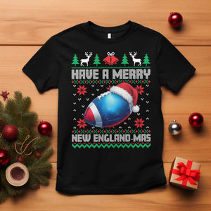 Have A Merry NE Mas T Shirt Funny Football Fan Ugly Christmas Gift TS12 Black Print Your Wear