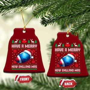 Have A Merry NE Mas Ceramic Ornament Funny Football Fan Ugly Christmas Gift TS12 Print Your Wear