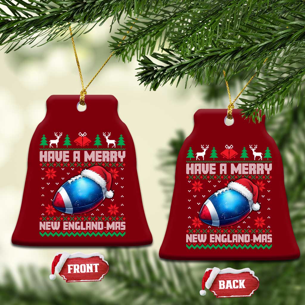 Have A Merry NE Mas Ceramic Ornament Funny Football Fan Ugly Christmas Gift TS12 Print Your Wear