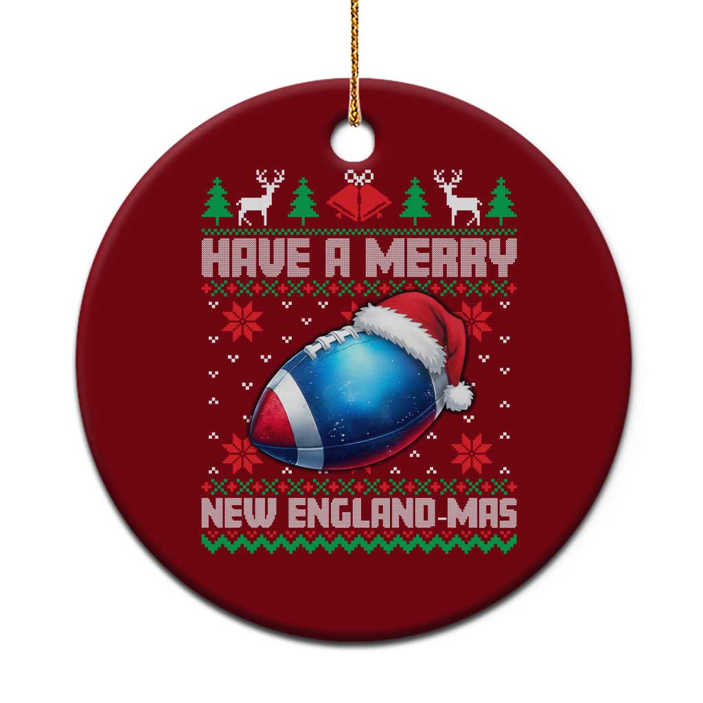 Have A Merry NE Mas Ceramic Ornament Funny Football Fan Ugly Christmas Gift TS12 1pc Red Print Your Wear