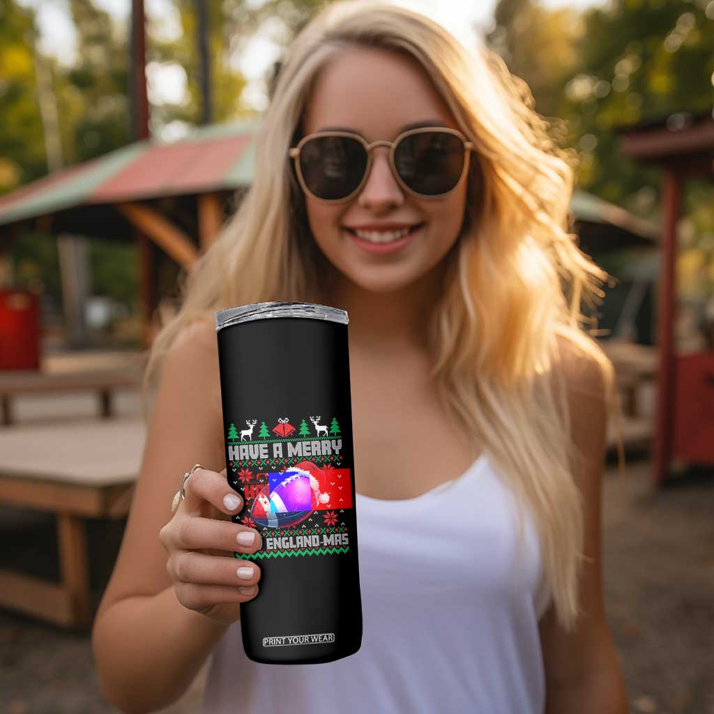 Have A Merry NE Mas Skinny Tumbler Funny Football Fan Ugly Christmas Gift TS12 Print Your Wear