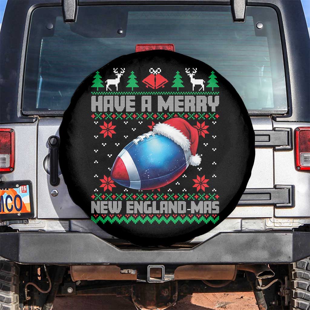 Have A Merry NE Mas Spare Tire Cover Funny Football Fan Ugly Christmas Gift TS12 No hole Black Print Your Wear