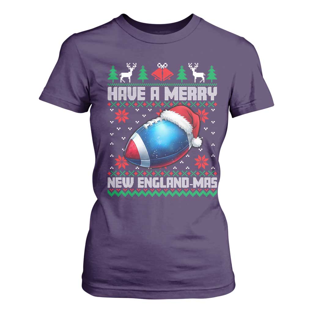 Have A Merry NE Mas T Shirt For Women Funny Football Fan Ugly Christmas Gift TS12 Purple Print Your Wear