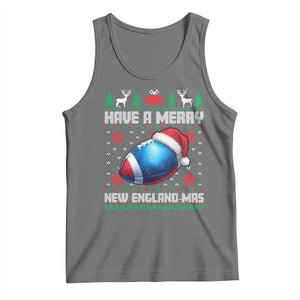 Have A Merry NE Mas Tank Top Funny Football Fan Ugly Christmas Gift TS12 Black Heather Print Your Wear