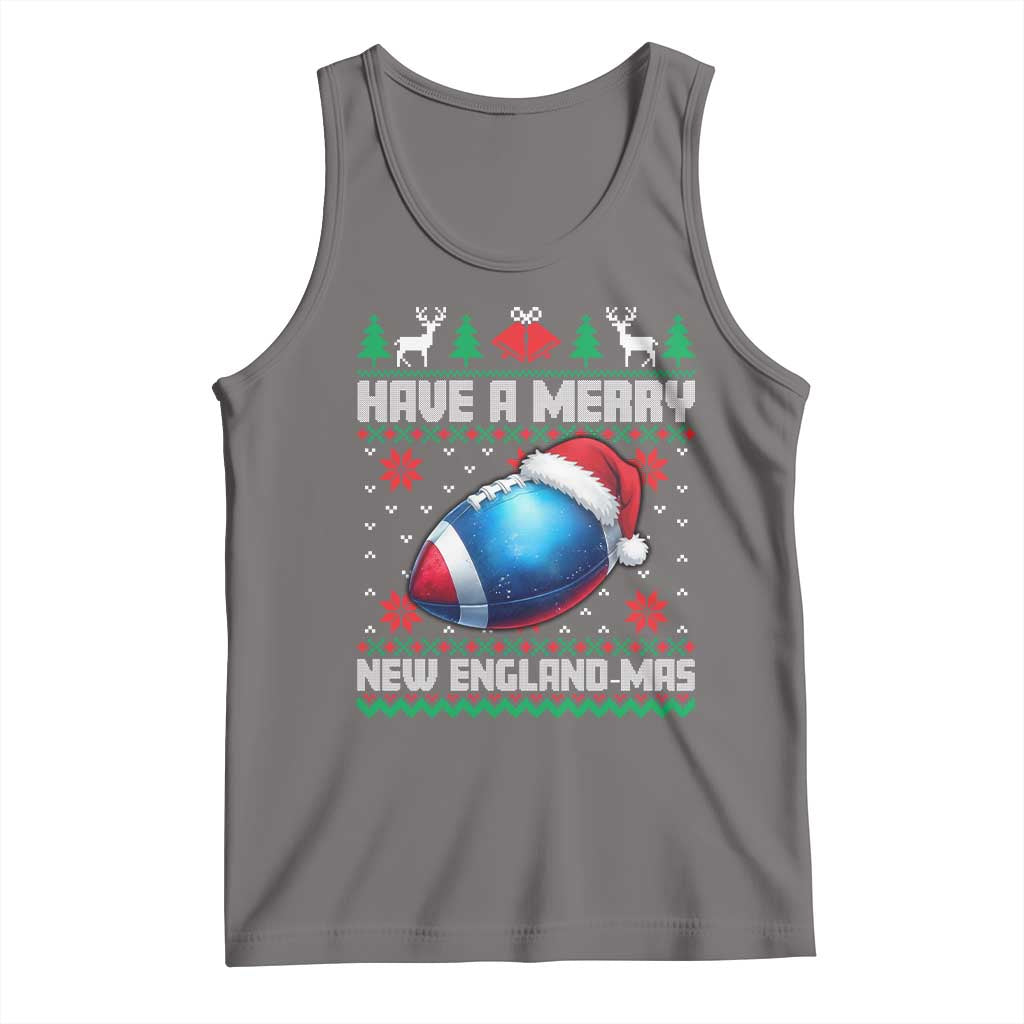 Have A Merry NE Mas Tank Top Funny Football Fan Ugly Christmas Gift TS12 Deep Heather Print Your Wear