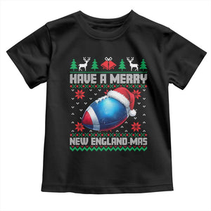 Have A Merry NE Mas Toddler T Shirt Funny Football Fan Ugly Christmas Gift TS12 Black Print Your Wear