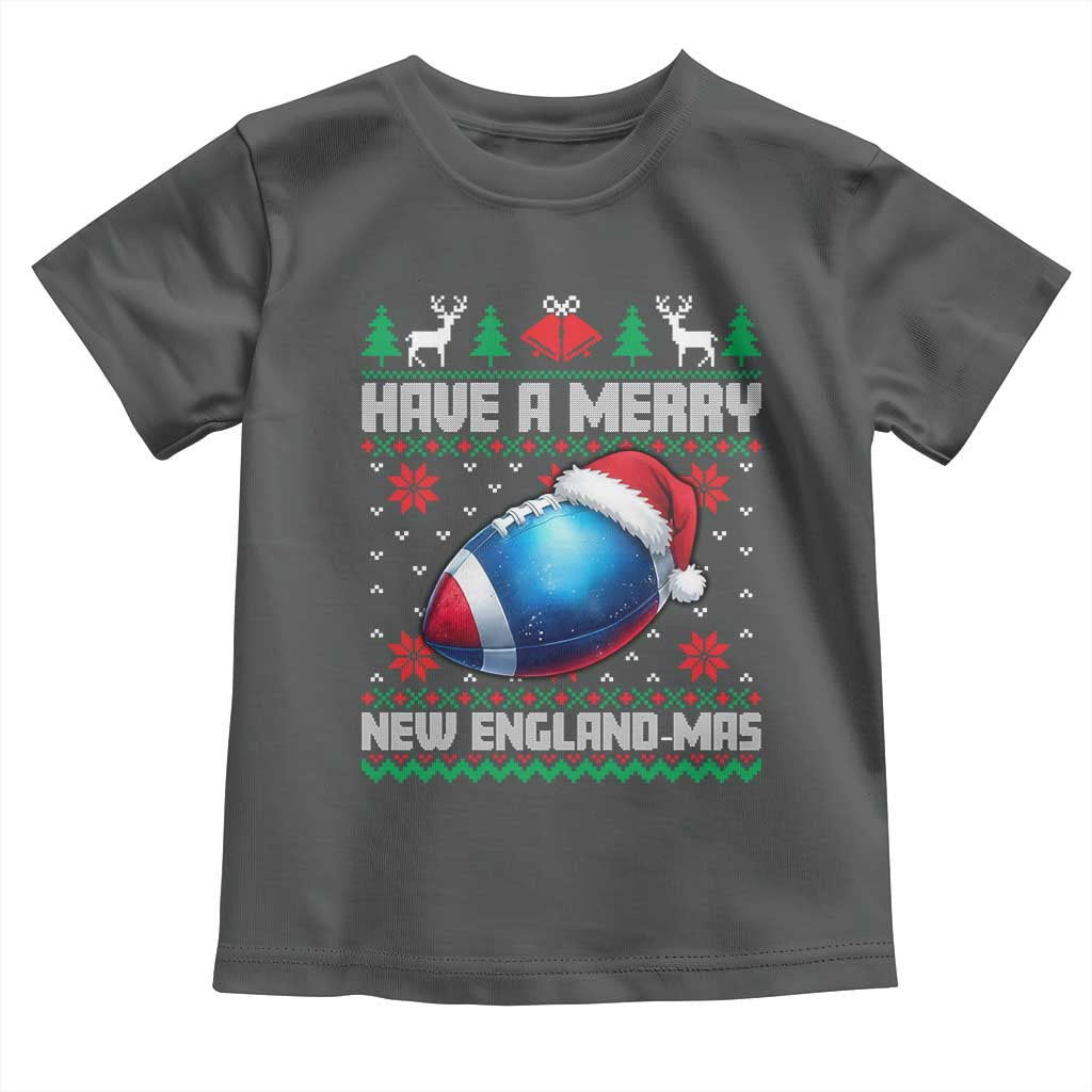 Have A Merry NE Mas Toddler T Shirt Funny Football Fan Ugly Christmas Gift TS12 Dark Heather Print Your Wear