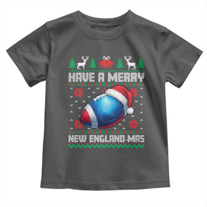 Have A Merry NE Mas Toddler T Shirt Funny Football Fan Ugly Christmas Gift TS12 Dark Heather Print Your Wear