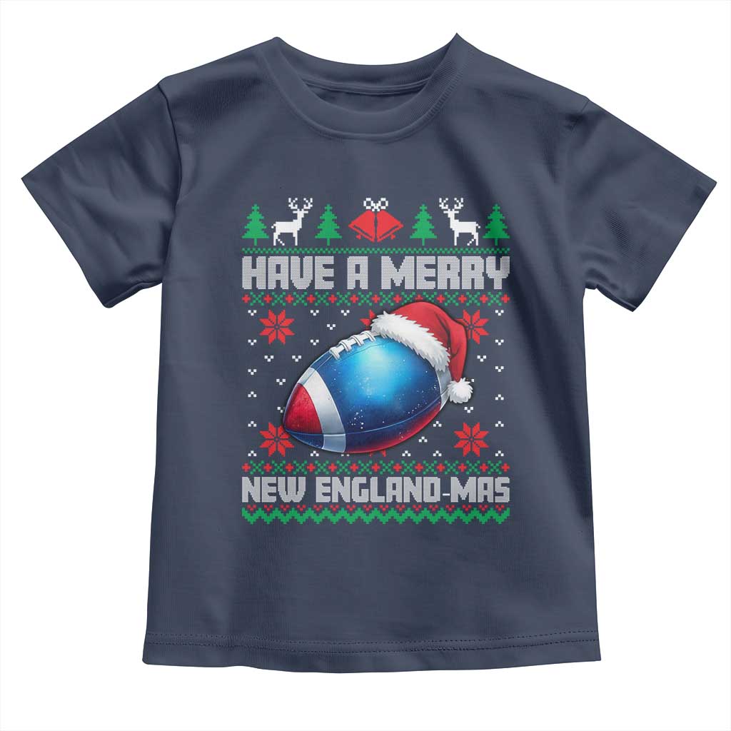 Have A Merry NE Mas Toddler T Shirt Funny Football Fan Ugly Christmas Gift TS12 Navy Print Your Wear