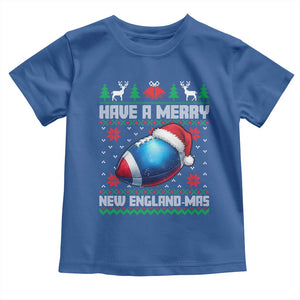 Have A Merry NE Mas Toddler T Shirt Funny Football Fan Ugly Christmas Gift TS12 Royal Blue Print Your Wear