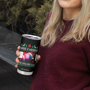Have A Merry NE Mas Tumbler Cup Funny Football Fan Ugly Christmas Gift TS12 Print Your Wear
